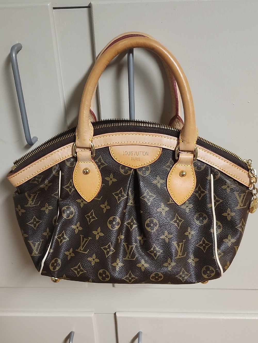 Louis Vuitton Monogram Canvas Top-Handle Satchel with Natural Vachetta Trim
